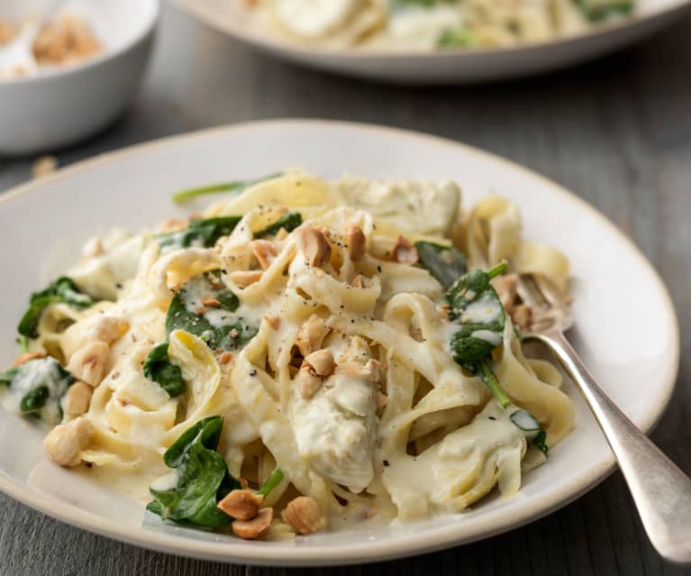 Lemon, Mascarpone and Artichoke Tagliatelle