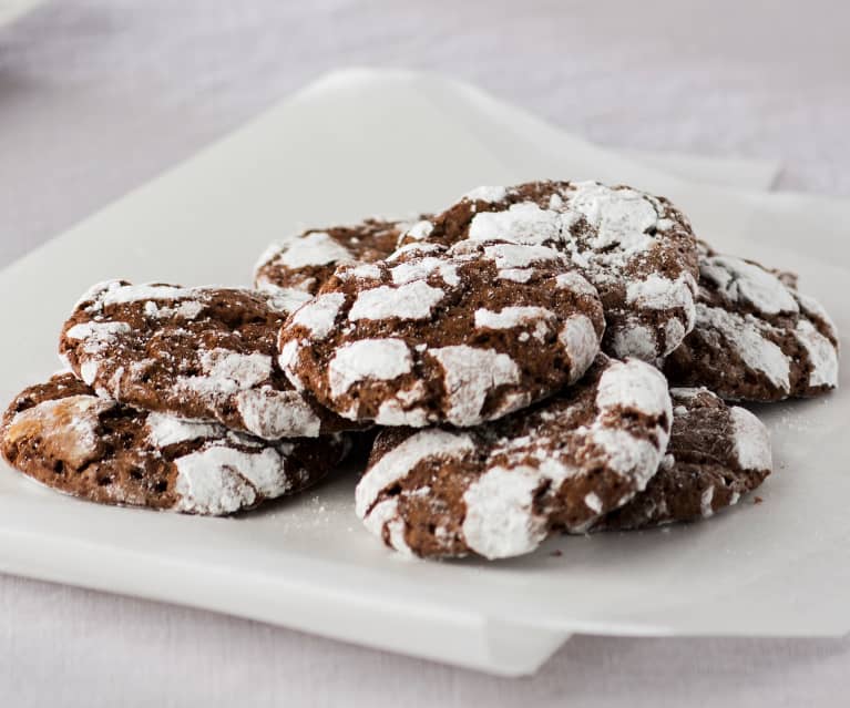 Galletas de chocolate craqueladas