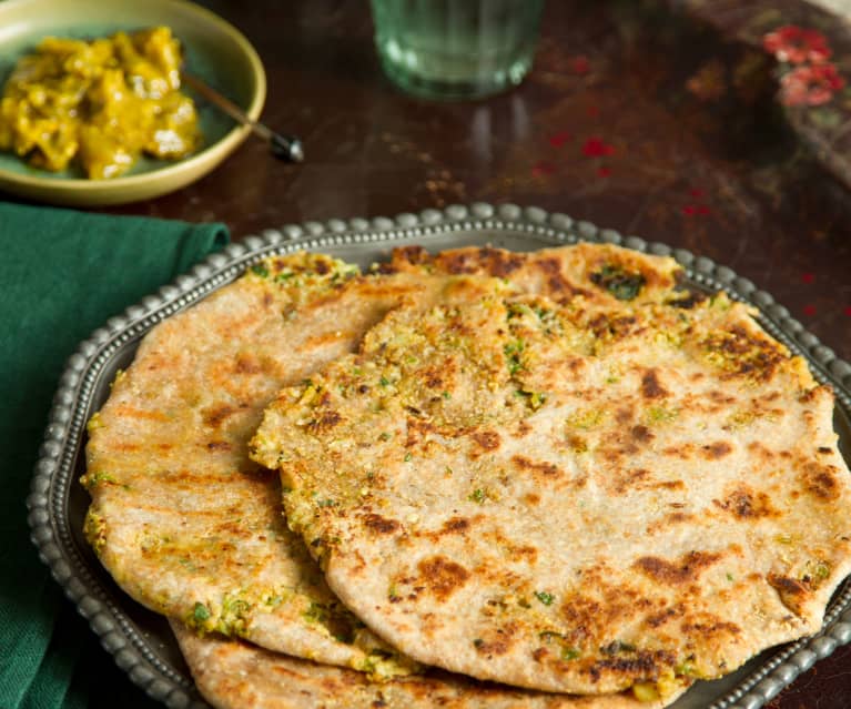 Cauliflower Stuffed Parathas