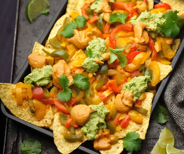 Sweet Pepper Nachos with Guacamole