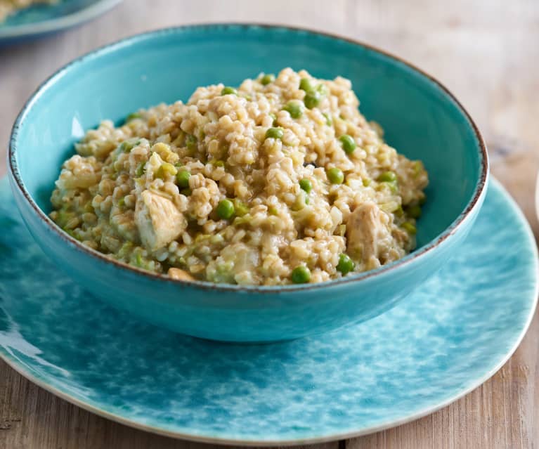 Risoto de cevadinha com frango