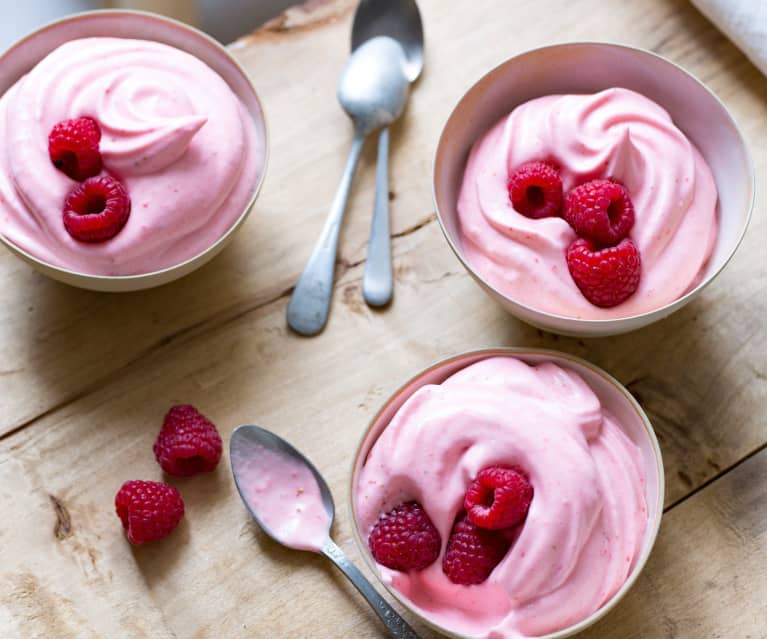 Mousse de fraises et framboises