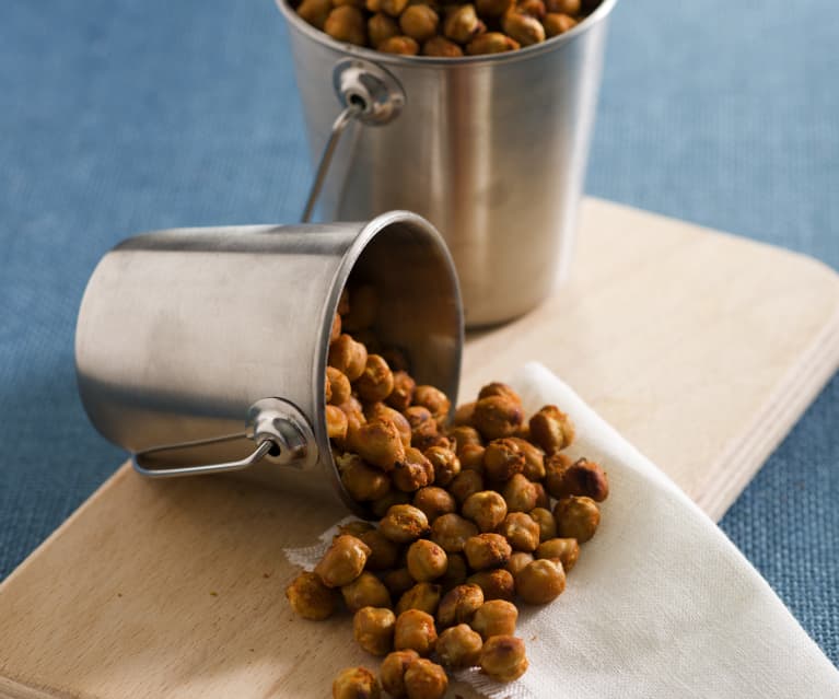 Snacks de garbanzos especiados