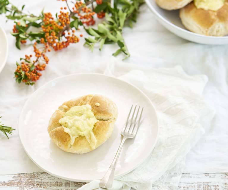 Bacalhau no pão gratinado