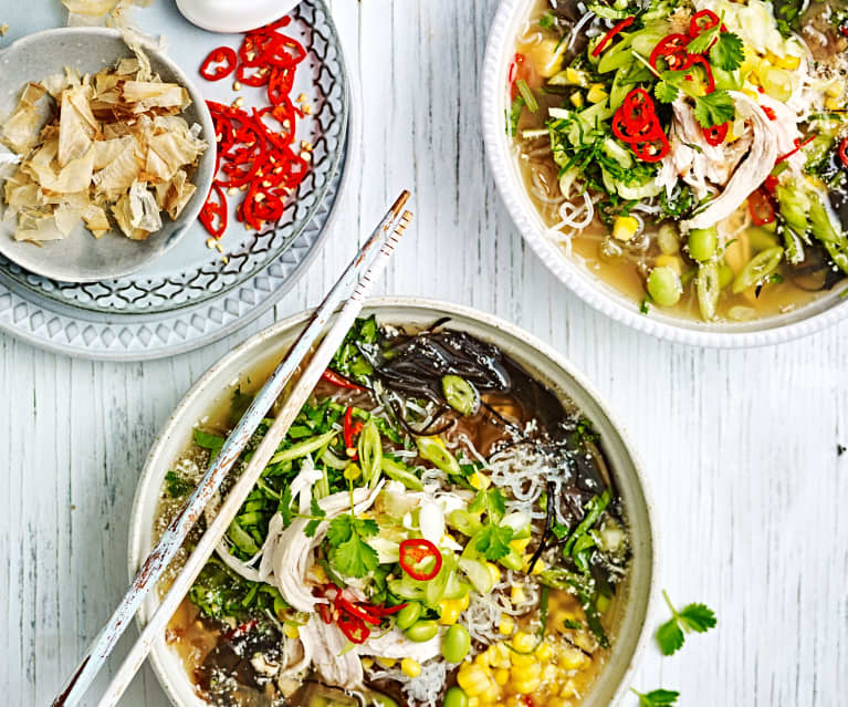 Miso chicken noodle soup (Diabetes)