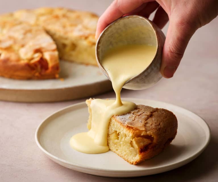 Irish Apple Cake with Crème Anglaise