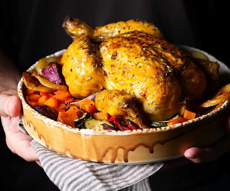 Poulet rôti et légumes au cidre Poulet rôti et légumes au cidre