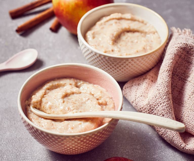 Weizen-Milchbrei mit Apfel und Zimt