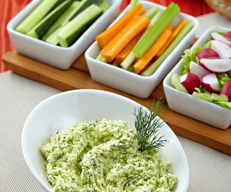 Dip ze sýru feta se zeleninou Dip ze sýru feta se zeleninou