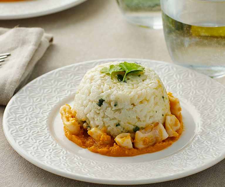 Seppie in salsa di verdure con riso Seppie in salsa di verdure con riso