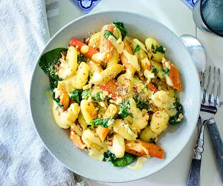 Rhabarber-Spinat-Gnocchi