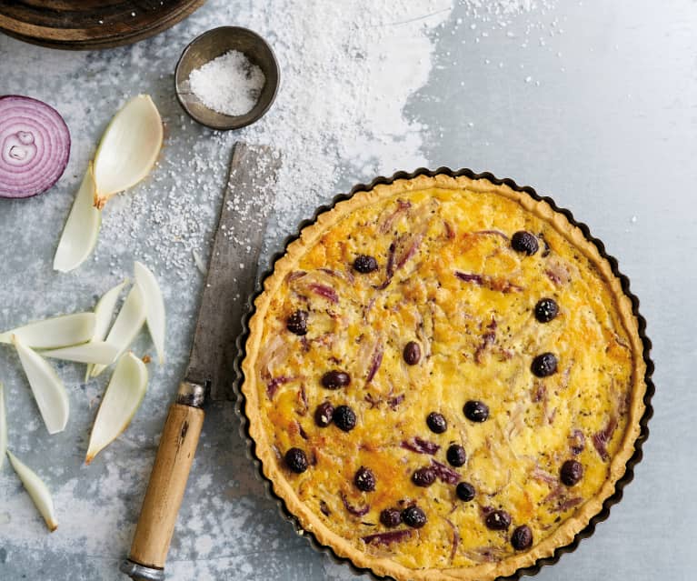 Tarte de cebola e azeitona