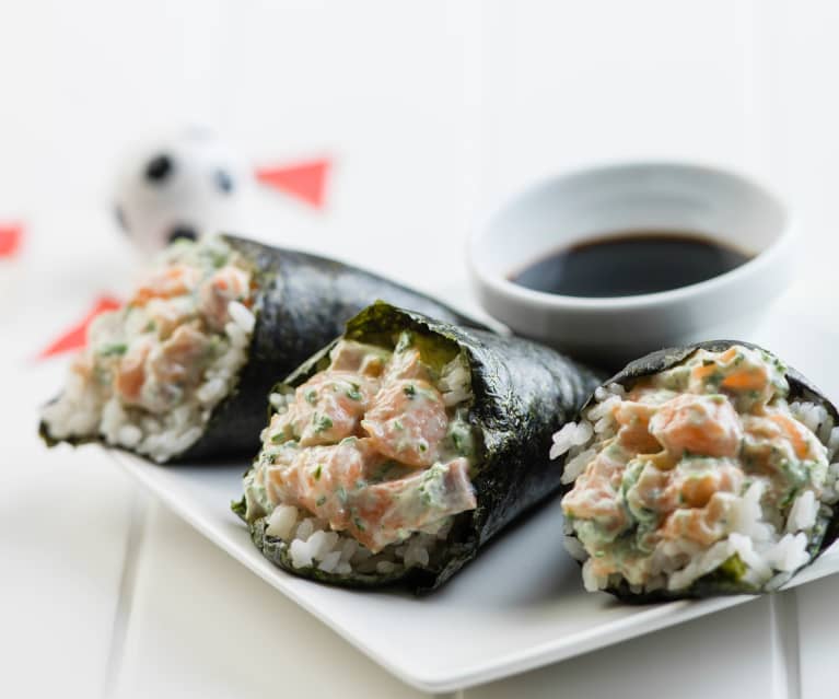 Temaki de salmão