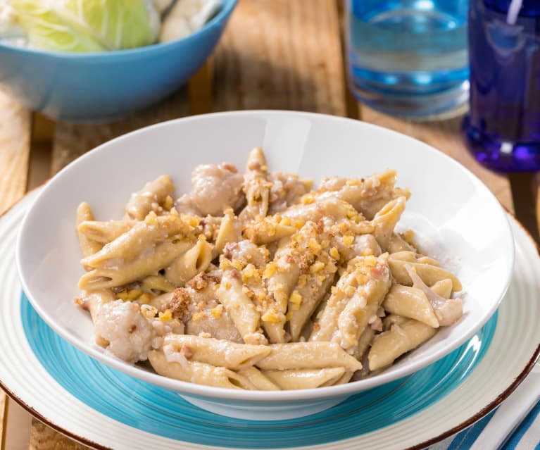 Penne integrali risottate cavolfiori e noci