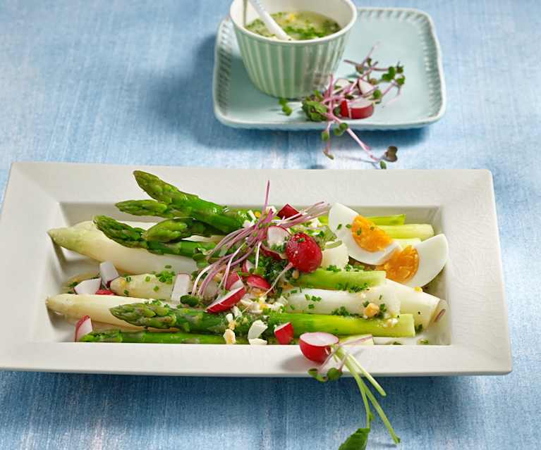 Asperges à la vinaigrette aux œufs Asperges à la vinaigrette aux œufs