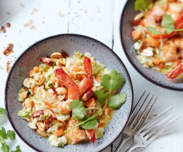 Salade thaïe aux crevettes