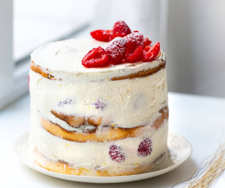 Naked Cake Chantilly Et Framboises Cookidoo The Official Thermomix Recipe Platform