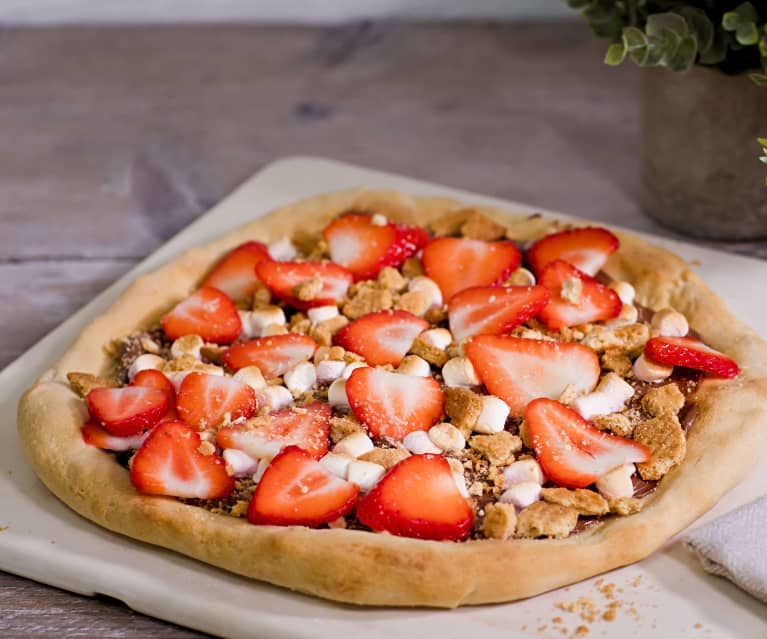 S'mores Strawberry Dessert Pizza