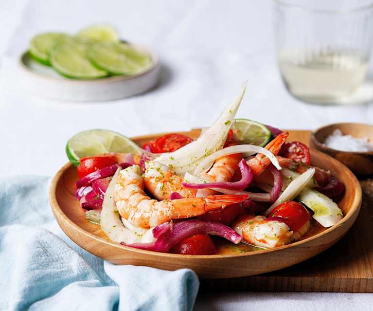 Ensalada siciliana de langostinos Ensalada siciliana de langostinos
