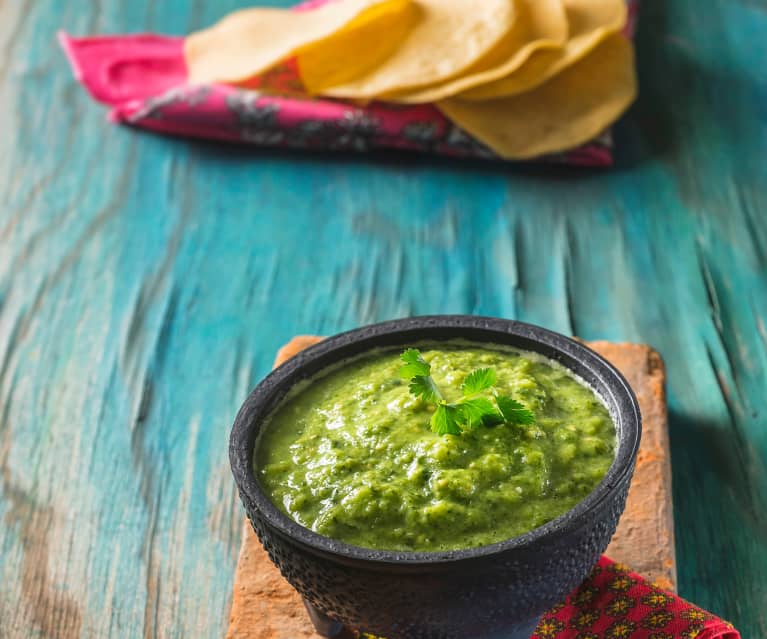 Salsa verde cruda