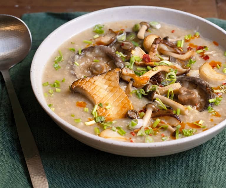 Congee aux champignons