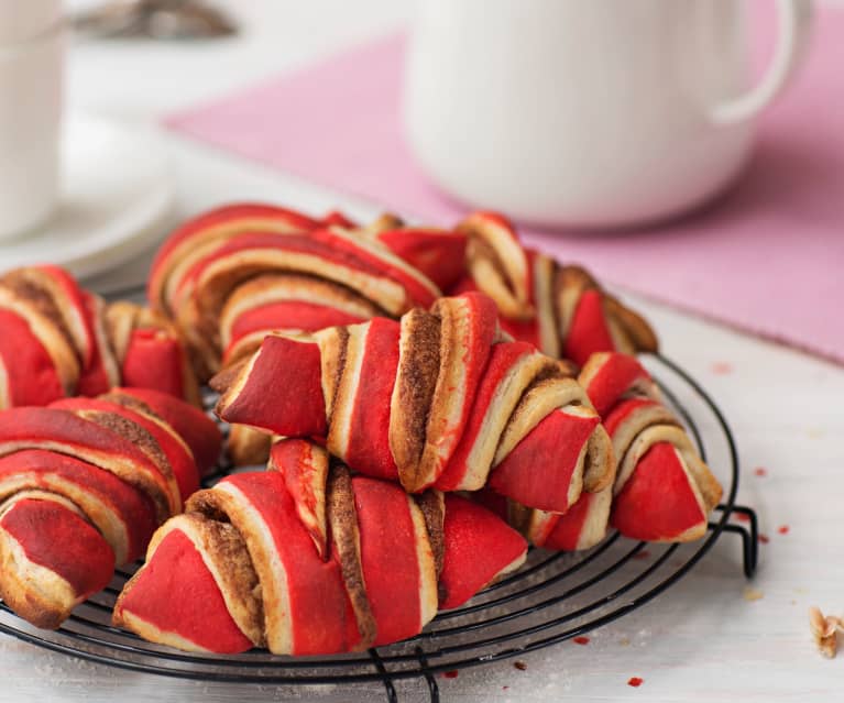 Croissant de brioche y hojaldre bicolor