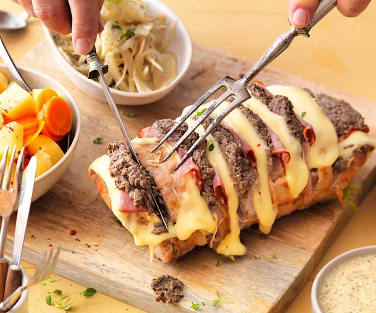Porc Orloff sauce moutarde et petits légumes Porc Orloff sauce moutarde et petits légumes