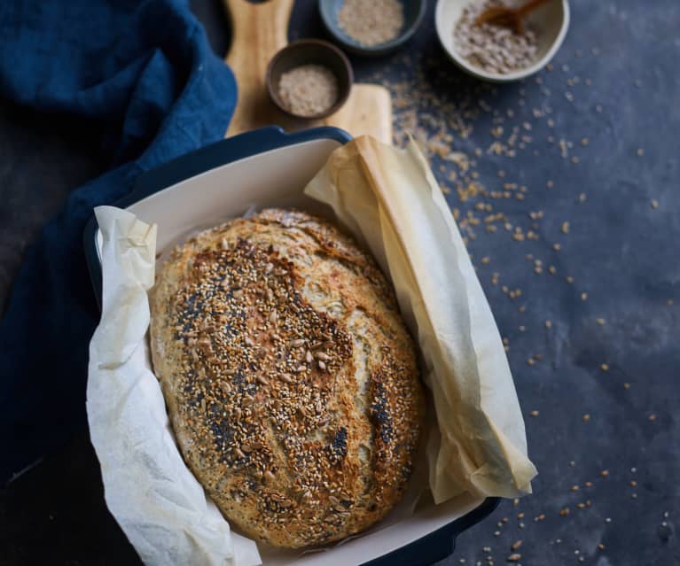 Pão com sementes e aveia