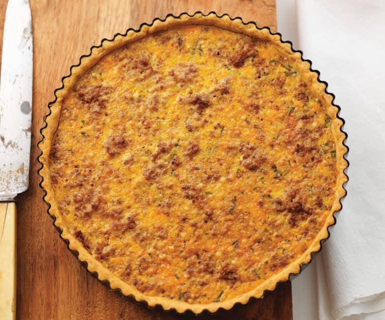 Quiche de bolonhesa e legumes