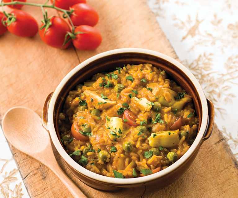Arroz de açafrão e alcachofras Arroz de açafrão e alcachofras