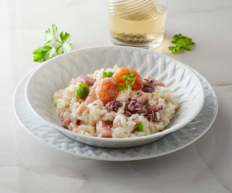 Risotto al ragù bianco di mare Risotto al ragù bianco di mare
