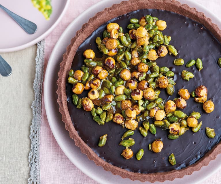 Tarte de chocolate e praliné