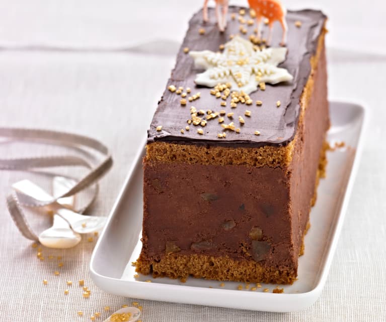 Bûche chocolat, orange et gingembre