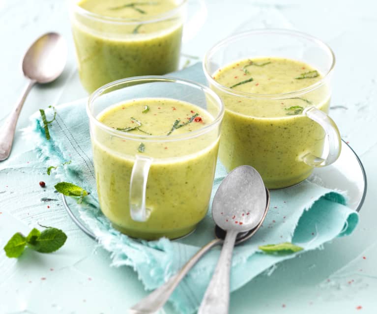 Soupe de courgette et menthe