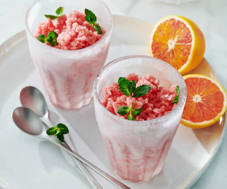 Blutorangen Granita mit Campari