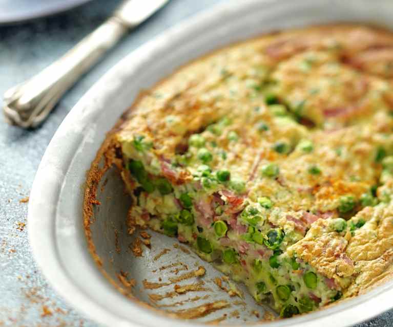 Clafoutis au jambon et aux petits pois Clafoutis au jambon et aux petits pois
