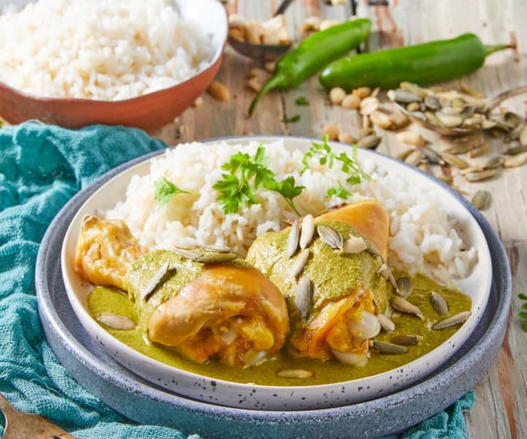 Mole verde with chicken