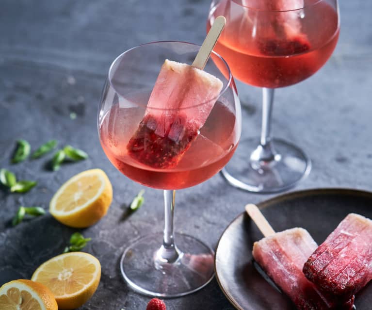 Sorvete de rosé e limonada