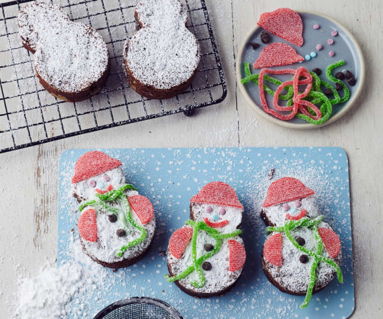 Minibrownies bonhommes de neige