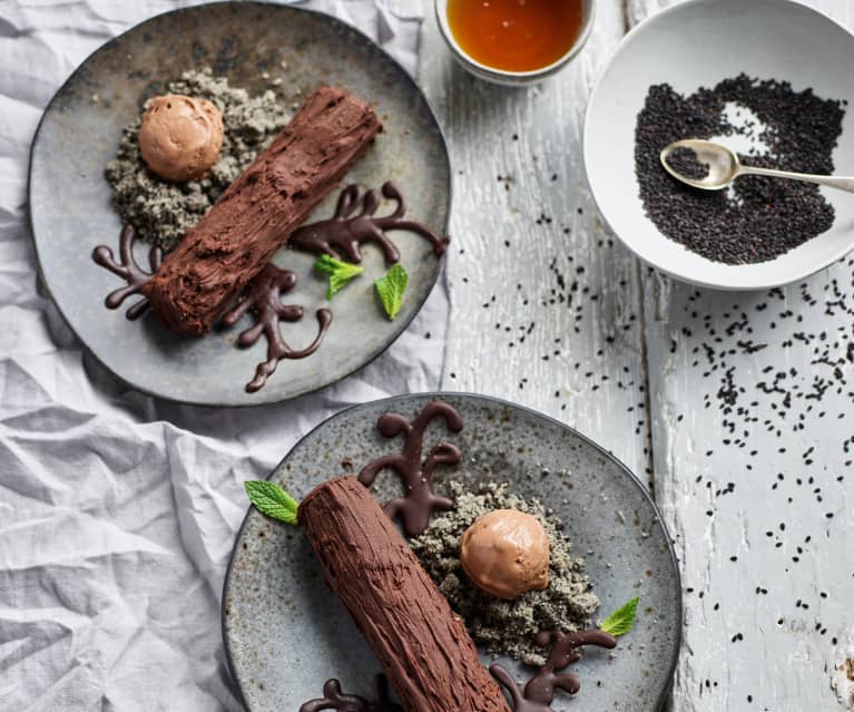 Tronco de chocolate recheado - Brocéliande