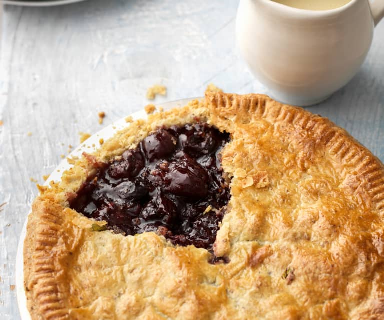 Cherry Pie with Pistachio Pastry