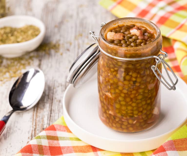 Zuppa di lenticchie in vasocottura