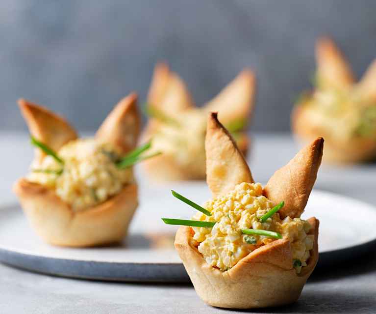 Egg Salad in Crispy Easter Nests