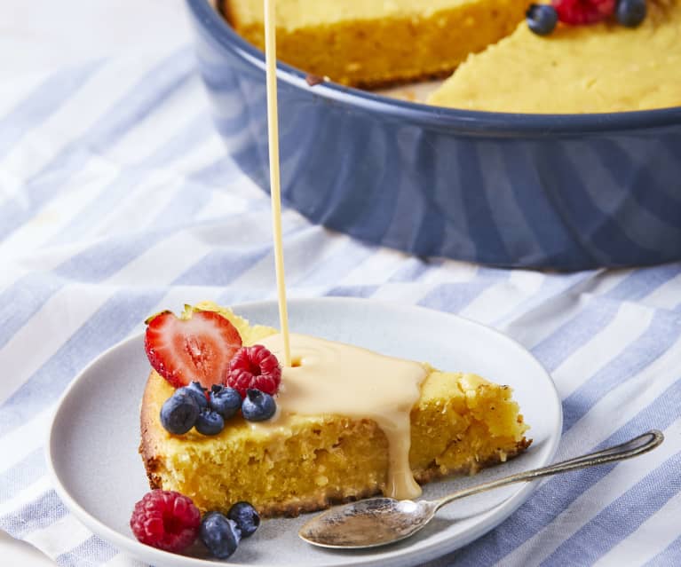 Corn Cake with Eggnog Sauce (Anna)