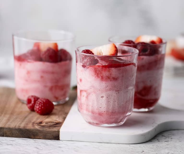 Semifreddo alle fragole e lamponi (vegan)