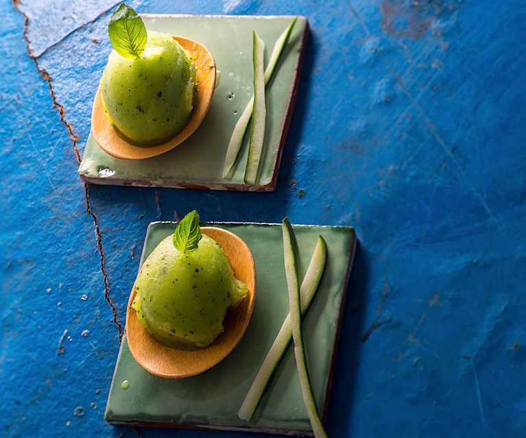 Nieve de pepino y limón Nieve de pepino y limón