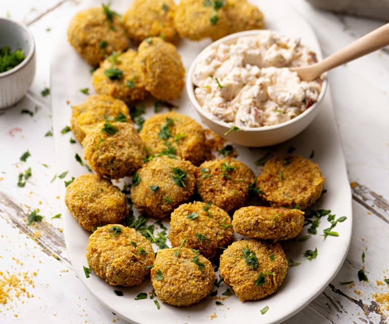 Nuggets di pollo con salsa soyanesa ai sottaceti (senza uova)