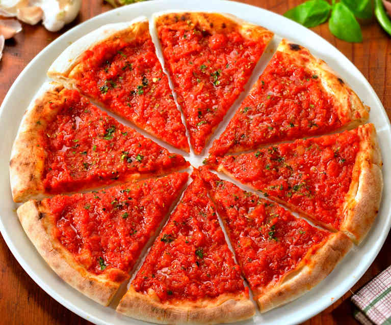 Pizza à la marinara Pizza à la marinara