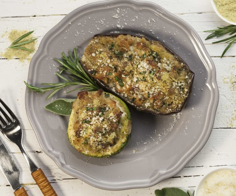 Verdure ripiene con pane integrale aromatico