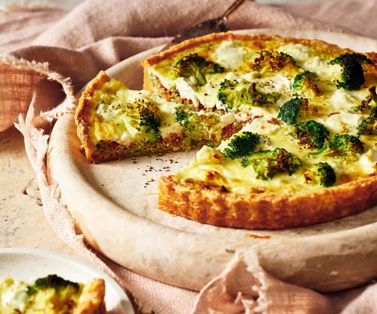 No-roll cheesy broccoli quiche